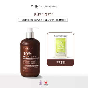 Laushine Overnight Intense Whitening Booster Lotion Pump Free Masker Greentea