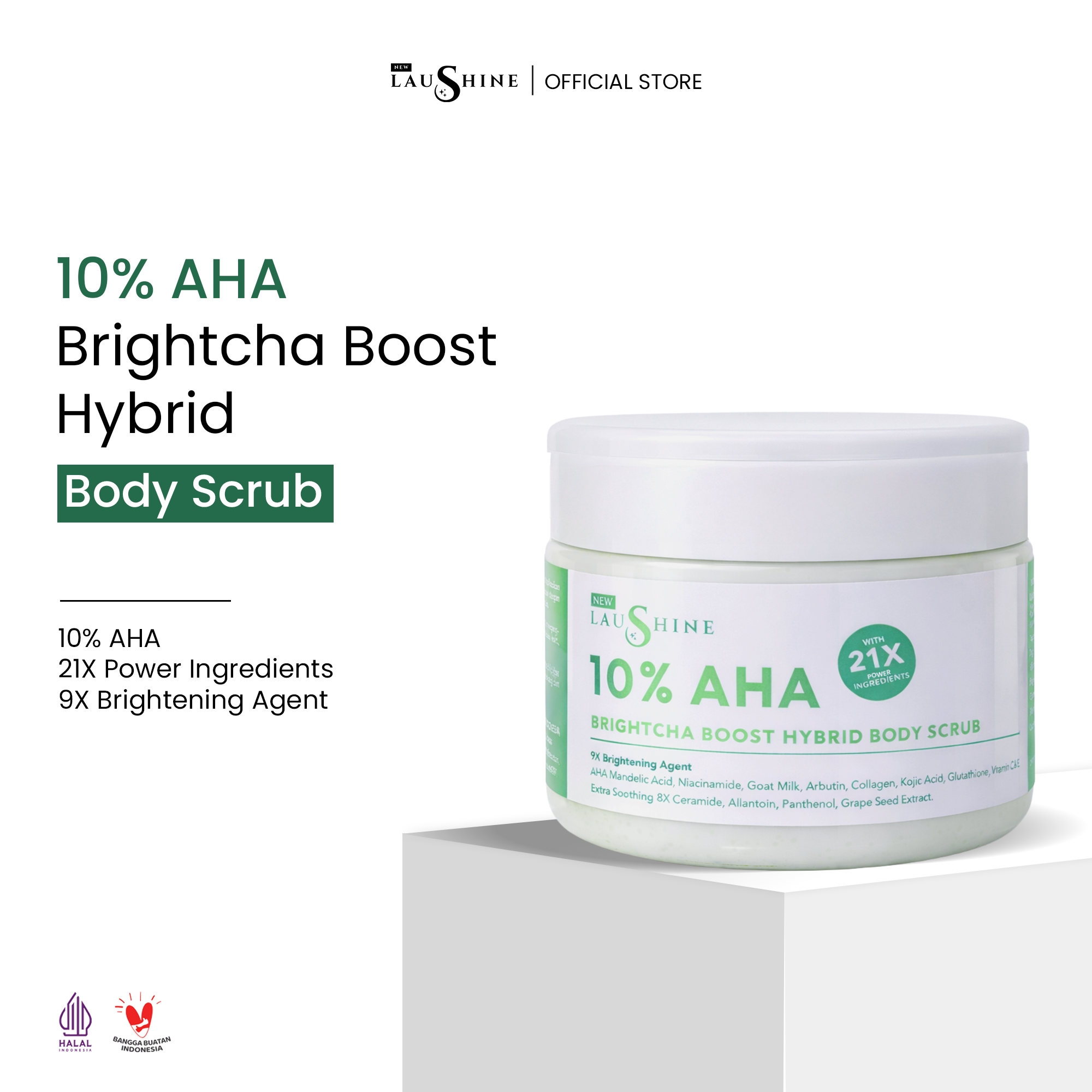 Laushine Body Scrub Brigthcha Boost Hybrid