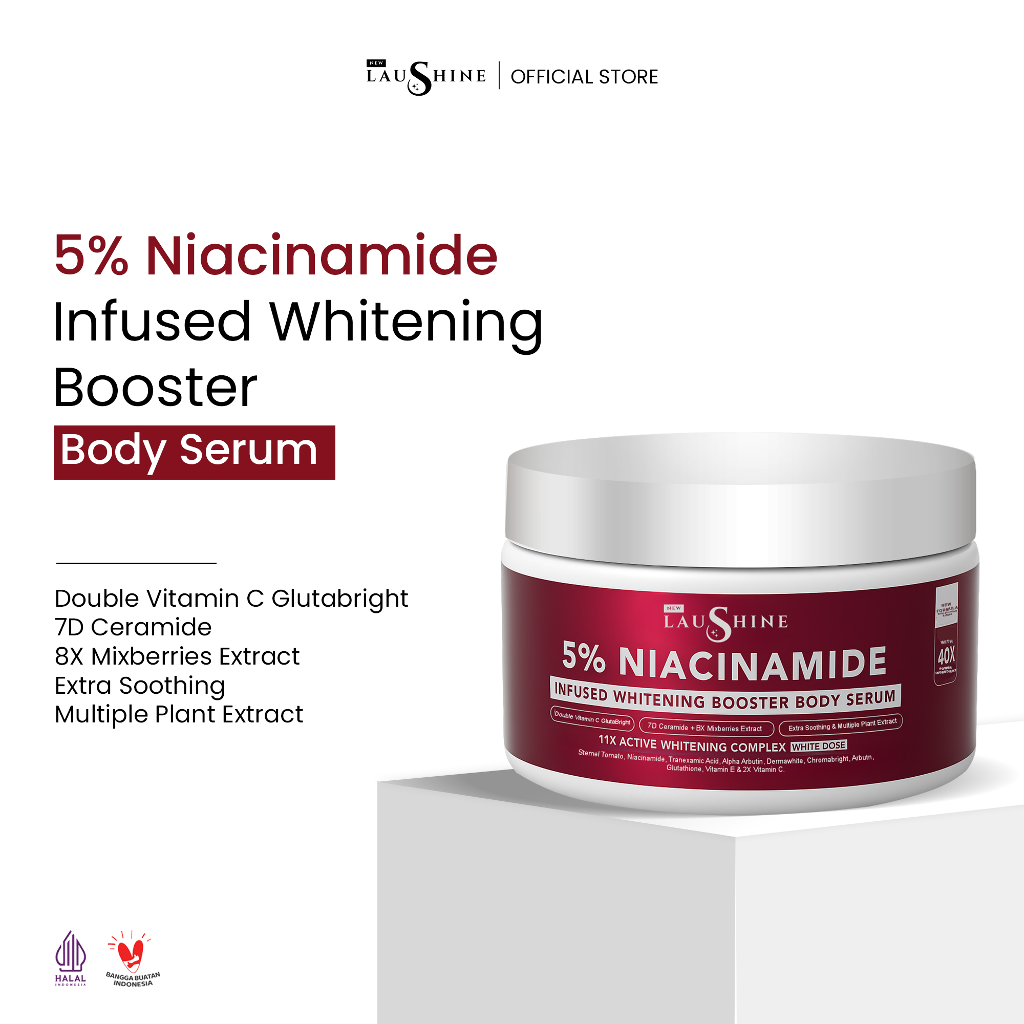Laushine New Formula - Infused Whitening Booster Body Serum