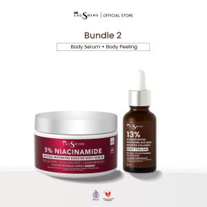 Laushine Bundling Body Serum + Skin Booster Body Peeling