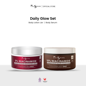 Laushine Daily Glow Set - Body Serum & Body Booster Lotion Jar