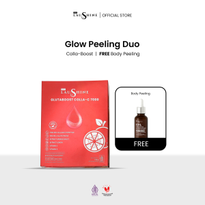 Laushine Glow Peeling Duo - Glutaboost colla-c7000 Collagen Drink + Skin Booster Body Peeling