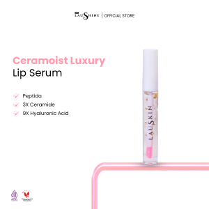 Lauskin Ceramoist Luxury Lip Serum 24K untuk Pelembap Bibir - Perawatan Bibir Gelap dan Kering serta mengandung Vitamin E